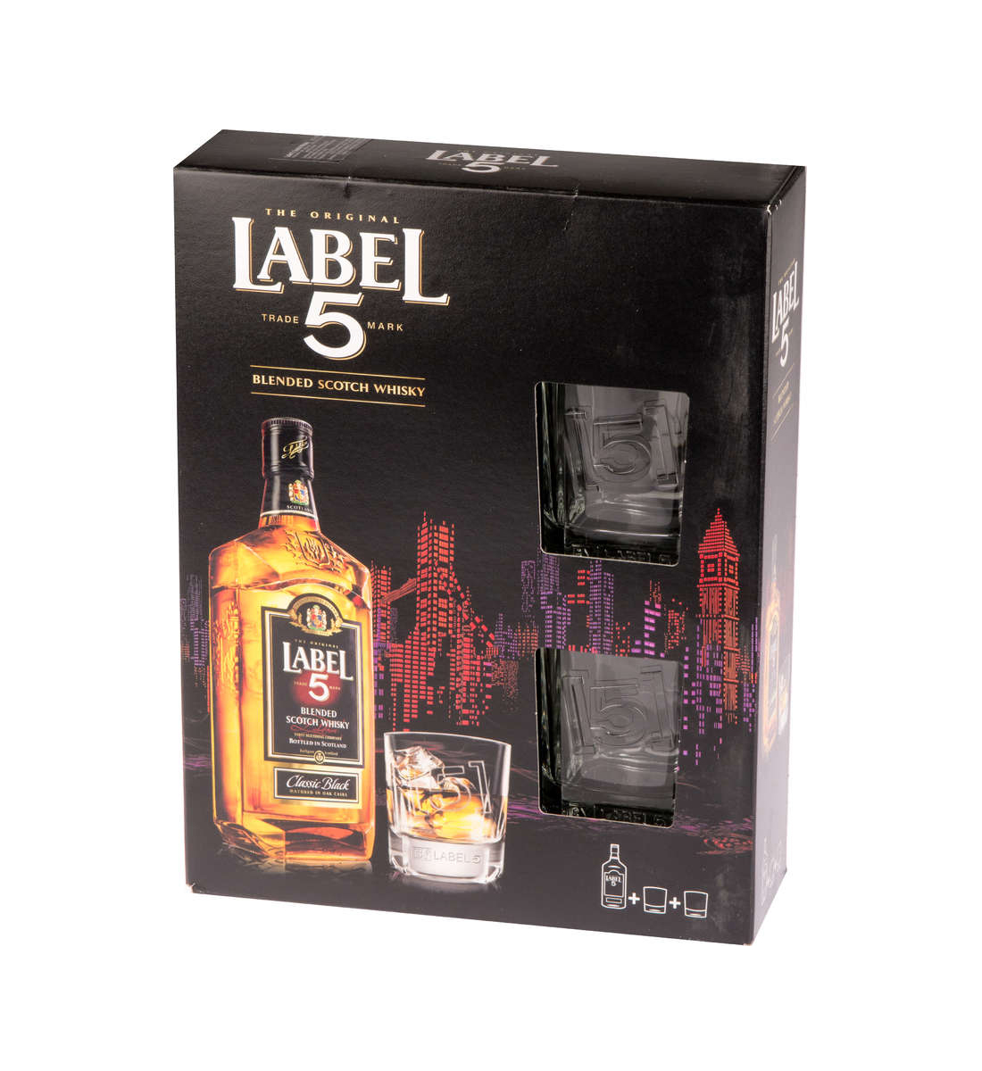 Label 5 Classic Black Whisky Gift Set 0.7L 0.7L
